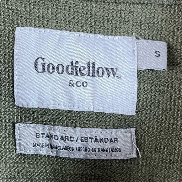 Goodfellow Size Small Olive Green Button Up Shacket Chore Outdoor Camping - Picture 3 of 5